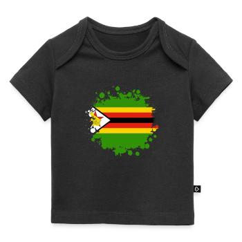 blob de drapeaux du Zimbabwe - T-shirt Premium bébé bio - noir - Devant