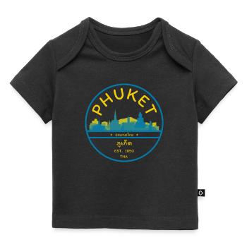 Phuket Stadt-Skyline Emblem - Baby Premium Organic T-Shirt - Schwarz - Vorne