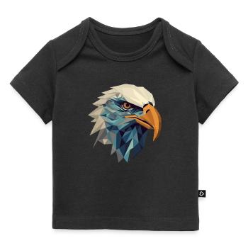Stilisierter, geometrischer Adler - Baby Premium Organic T-Shirt - Schwarz - Vorne