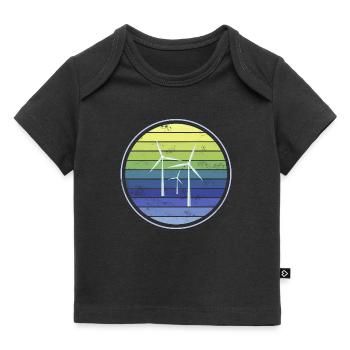 Wind Energy Sustainability - Baby Premium Organic T-shirt - black - Front