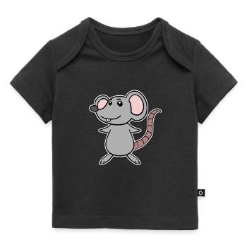 Mouse Cartoon - Baby Premium Organic T-shirt - black - Front