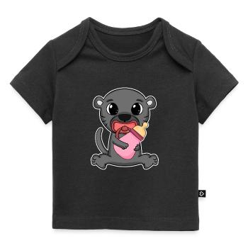 Baby Schwarzer Panther Motiv - Baby Premium Organic T-Shirt - Schwarz - Vorne