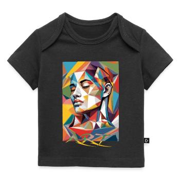 Art du visage moderne - T-shirt Premium bébé bio - noir - Devant