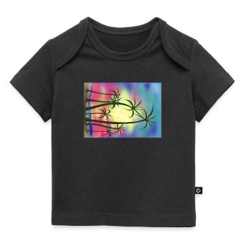 Palmen - Baby Premium Organic T-Shirt - Schwarz - Vorne