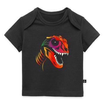 Colorful Dinosaur Skull Tyrannosaurus Rex Head - Baby Premium Organic T-shirt - black - Front