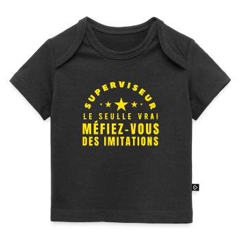 Die echte Aufseher-Geschenkidee - Baby Premium Organic T-Shirt - Schwarz - Vorne
