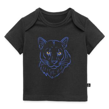 Bergloewe raubtier - Baby Premium Organic T-Shirt - Schwarz - Vorne