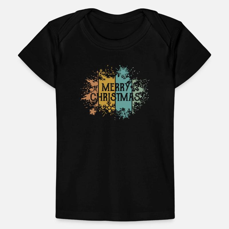 rétro Joyeux Noël Flocon de Neige Cristal de Glace T-shirt Premium bébé bio