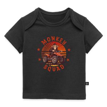 Affen Quad Truppe - Baby Premium Organic T-Shirt - Schwarz - Vorne