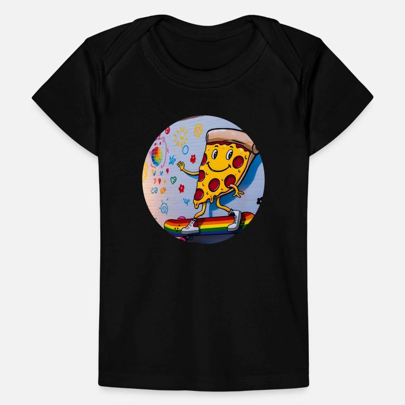 Pizza Slice Skateboard Graffiti Baby Premium Organic T-Shirt