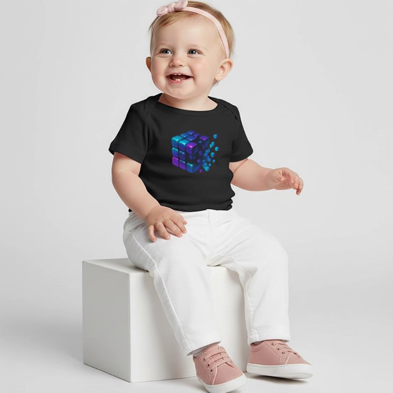 Digital Cube Explosion Baby Premium Organic T-Shirt