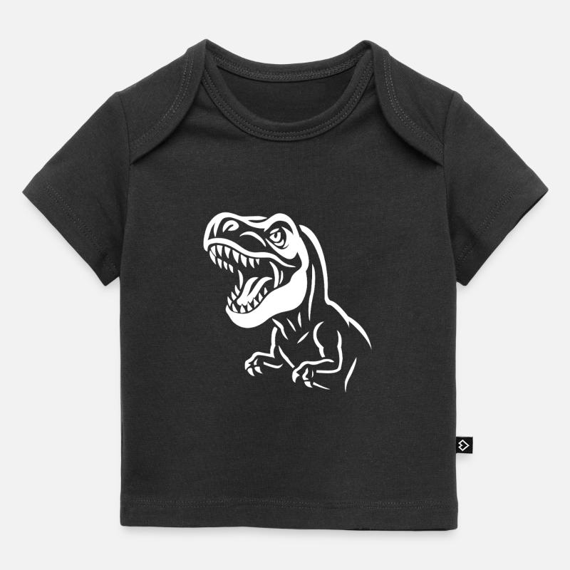 Graphique T-Rex contrasté - T-shirt Premium bébé bio - noir