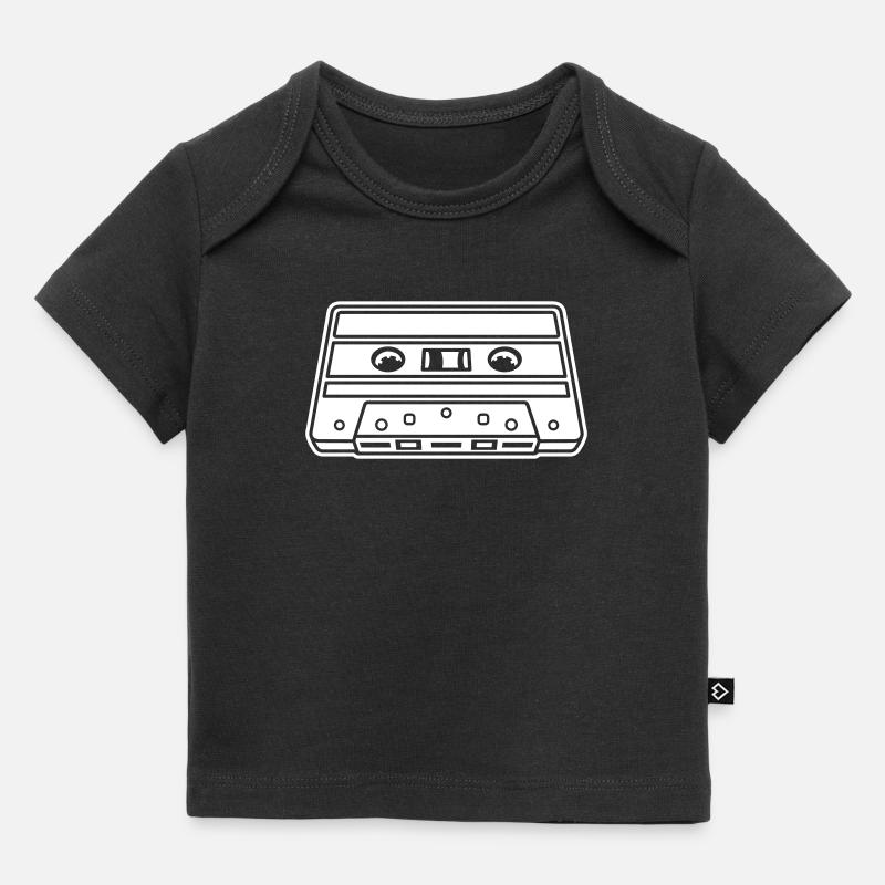 Perspective de la cassette – Conception de mixtape rétro - T-shirt Premium bébé bio - noir