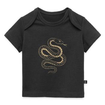 Golden Snake Net Pattern - Baby Premium Organic T-shirt - black - Front