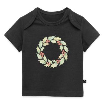 Couronne de houx﻿ - T-shirt Premium bébé bio - noir - Devant