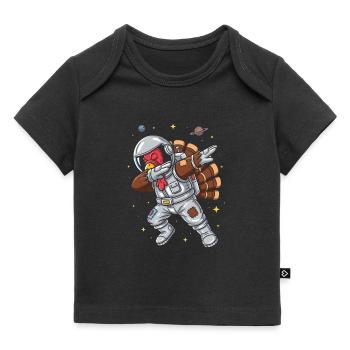 Astronaut duck in space - Baby Premium Organic T-shirt - black - Front
