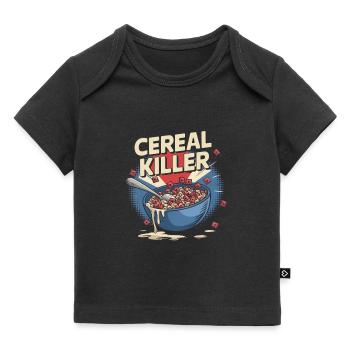 Cereal Killer - Petit-déjeuner rétro - T-shirt Premium bébé bio - noir - Devant