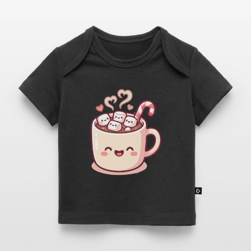 Cuddle mug with marshmallows & candy cane Baby Premium Organic T-shirt