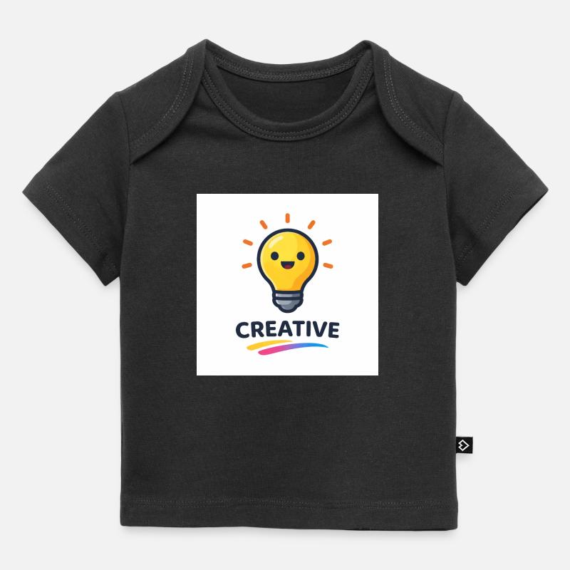 Conception créative d’éclairs lumineux - T-shirt Premium bébé bio - noir
