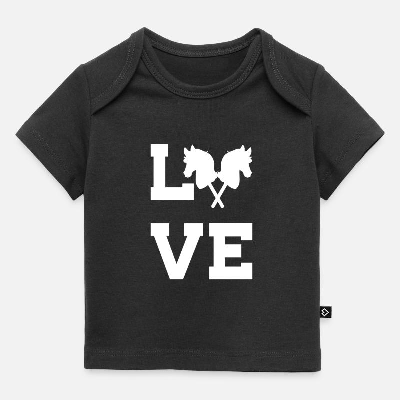 40 Amour de cheval de bataille - T-shirt Premium bébé bio - noir