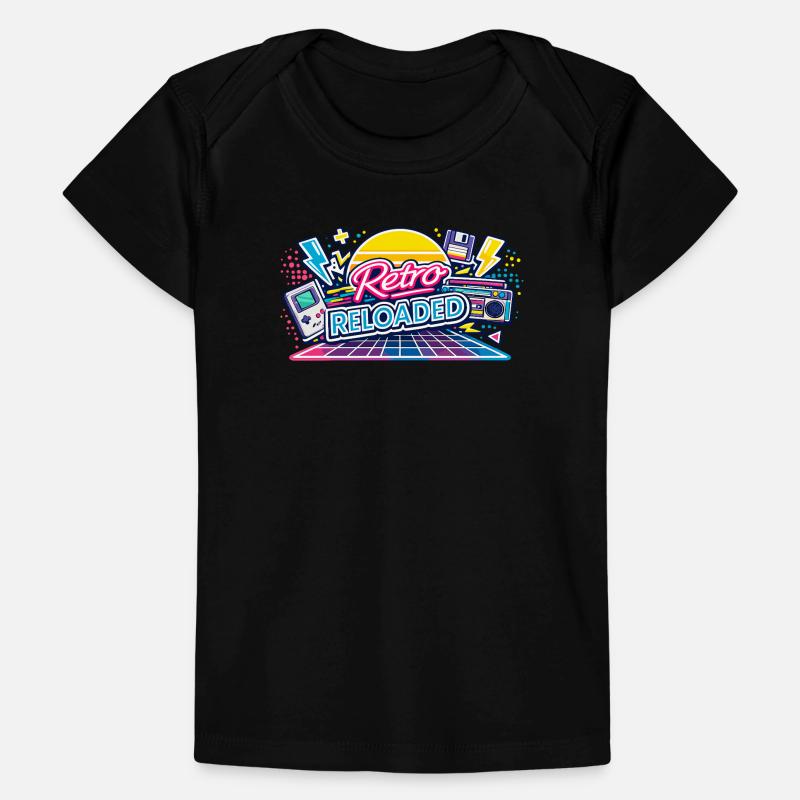 Retro Reloaded Neon Grid Baby Premium Organic T-shirt