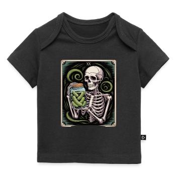 Tarotkarte XX Skelett Mit Essiggurken Glas - Baby Premium Organic T-Shirt - Schwarz - Vorne