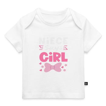 La nièce dit que la fille a révélé le sexe - T-shirt Premium bébé bio - marine foncé - Devant