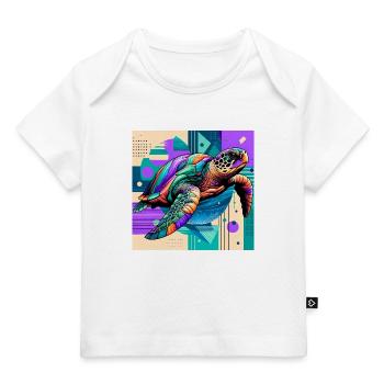 Schildkröte - Baby Premium Organic T-Shirt - Dunkelnavy - Vorne