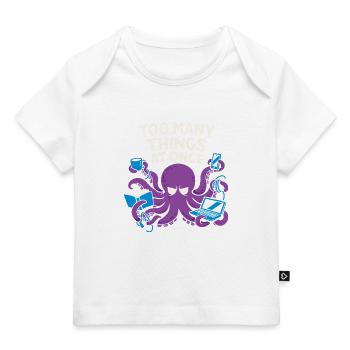 Funny Octopus Overstimulated - Baby Premium Organic T-shirt - dark navy - Front