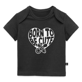Born to Be Cute Heart Design - Born to Be Cute - Baby Premium Organic T-shirt - black - Front