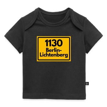 ALTE POSTLEITZAHL PLZ 1130 BERLIN LICHTENBERG - Baby Premium Organic T-Shirt - Schwarz - Vorne