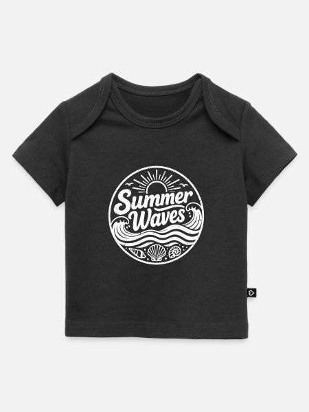 summer waves - Baby Premium Organic T-shirt - black