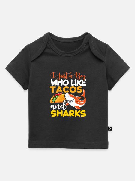 Taco Shark Hommes Hommes Garçons - T-shirt Premium bébé bio - noir