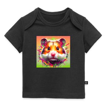 hamster - T-shirt Premium bébé bio - noir - Devant