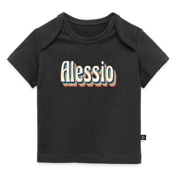 Alessio retro vintage t-shirt t-shirt gift - Baby Premium Organic T-shirt - black - Front