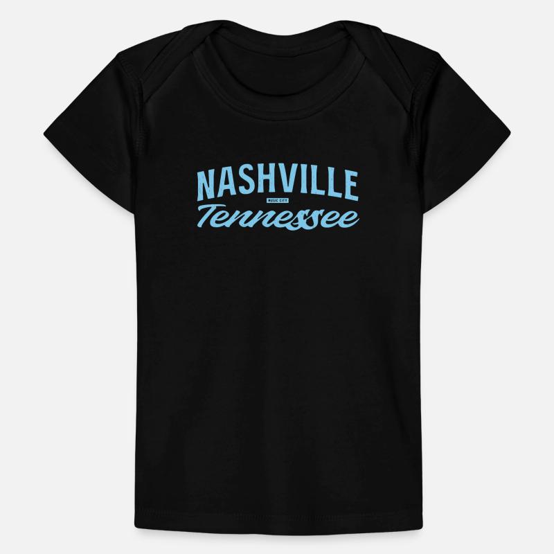 Nashville Script Blue T-shirt Premium bébé bio