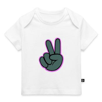 Main de la victoire - T-shirt Premium bébé bio - marine foncé - Devant