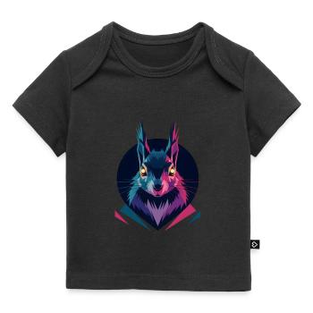 Low-Poly-Eichhörnchen - Baby Premium Organic T-Shirt - Schwarz - Vorne