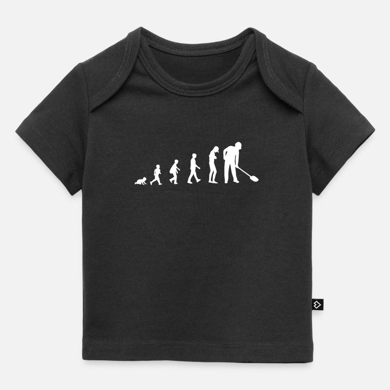 Évolution du bébé à l’ouvrier du bâtiment - T-shirt Premium bébé bio - noir
