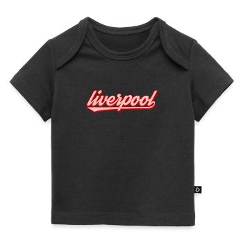 Liverpool Schriftzug Rot Grafik Beschreibung: Gesc - Baby Premium Organic T-Shirt - Schwarz - Vorne