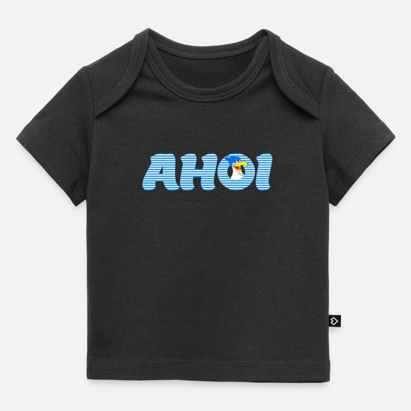 Appelez Ahoy avec Seagull - T-shirt Premium bébé bio - noir