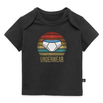 Underwear Slip Underpants Laundry Day - Baby Premium Organic T-Shirt - Schwarz - Vorne