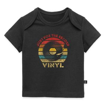Just for the Vinyl Retro Vintage Music - Baby Premium Organic T-shirt - black - Front