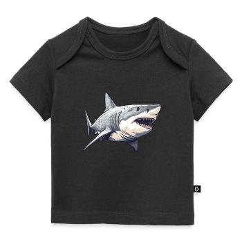 Great white shark vintage - Baby Premium Organic T-shirt - black - Front