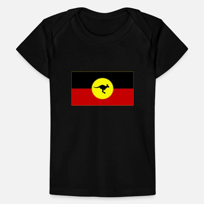 Drapeau aborigène avec kangourou T-shirt Premium bébé bio