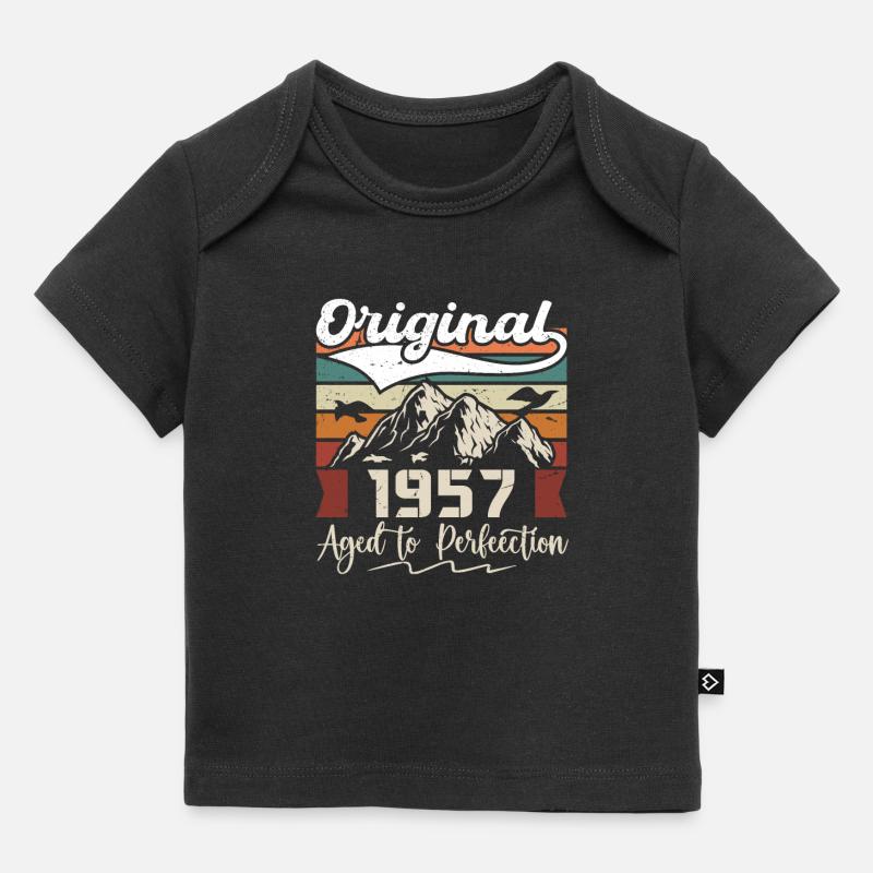 1957 - Cadeau né en 1957 - T-shirt Premium bébé bio - noir