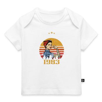 Millésime 1983 - Né en Juin 1983 - T-shirt Premium bébé bio - marine foncé - Devant