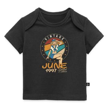 Vintage 1997 - Born In June 1997 - Baby Premium Organic T-Shirt - Schwarz - Vorne