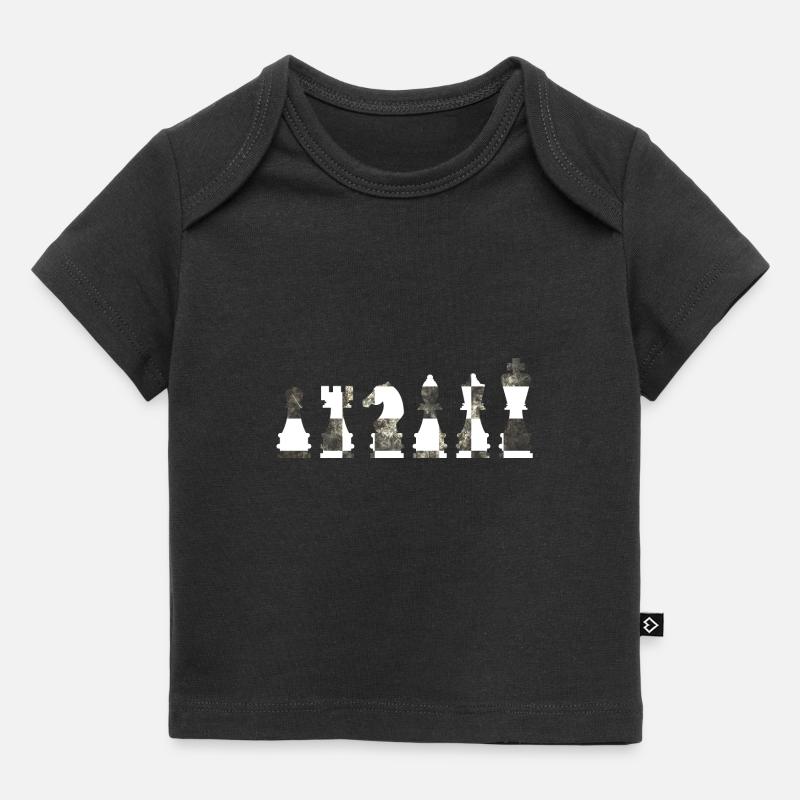 Pièces d’échecs - T-shirt Premium bébé bio - noir