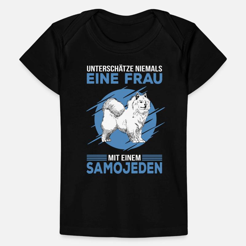 Samojede Samojeden Schlittenhund Frauchen Spruch Baby Premium Organic T-Shirt